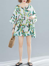 Loose Colorful leaves Printed Shirt